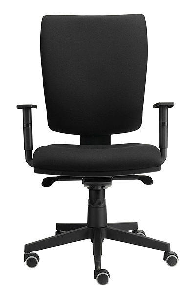 DREHSTUHL Flachgewebe Schwarz  - Schwarz, KONVENTIONELL, Kunststoff/Textil (64/110/64cm) - Venda