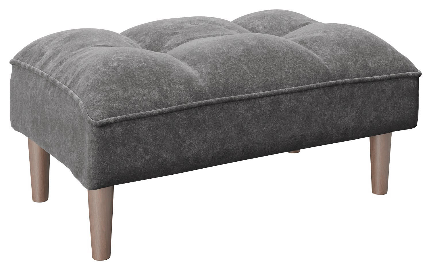 HOCKER in Textil Anthrazit  - Anthrazit, KONVENTIONELL, Holz/Textil (88/43,5/57cm) - Playboy
