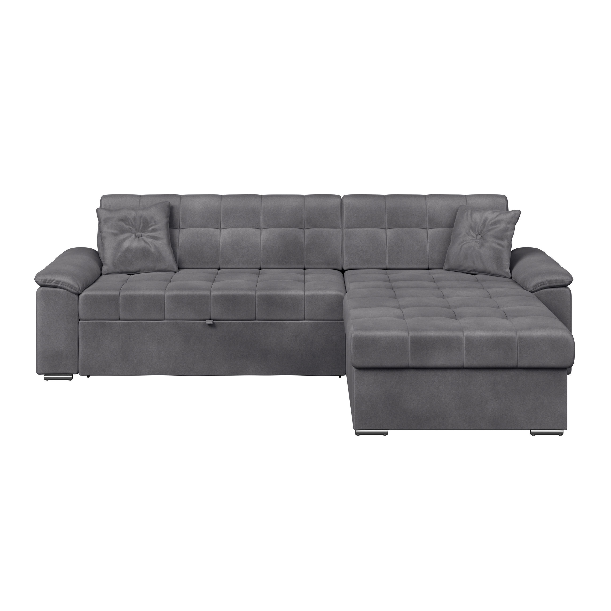 ECKSOFA Grau Zierkissen  - Grau, Trend, Textil (257/167cm) - Livetastic