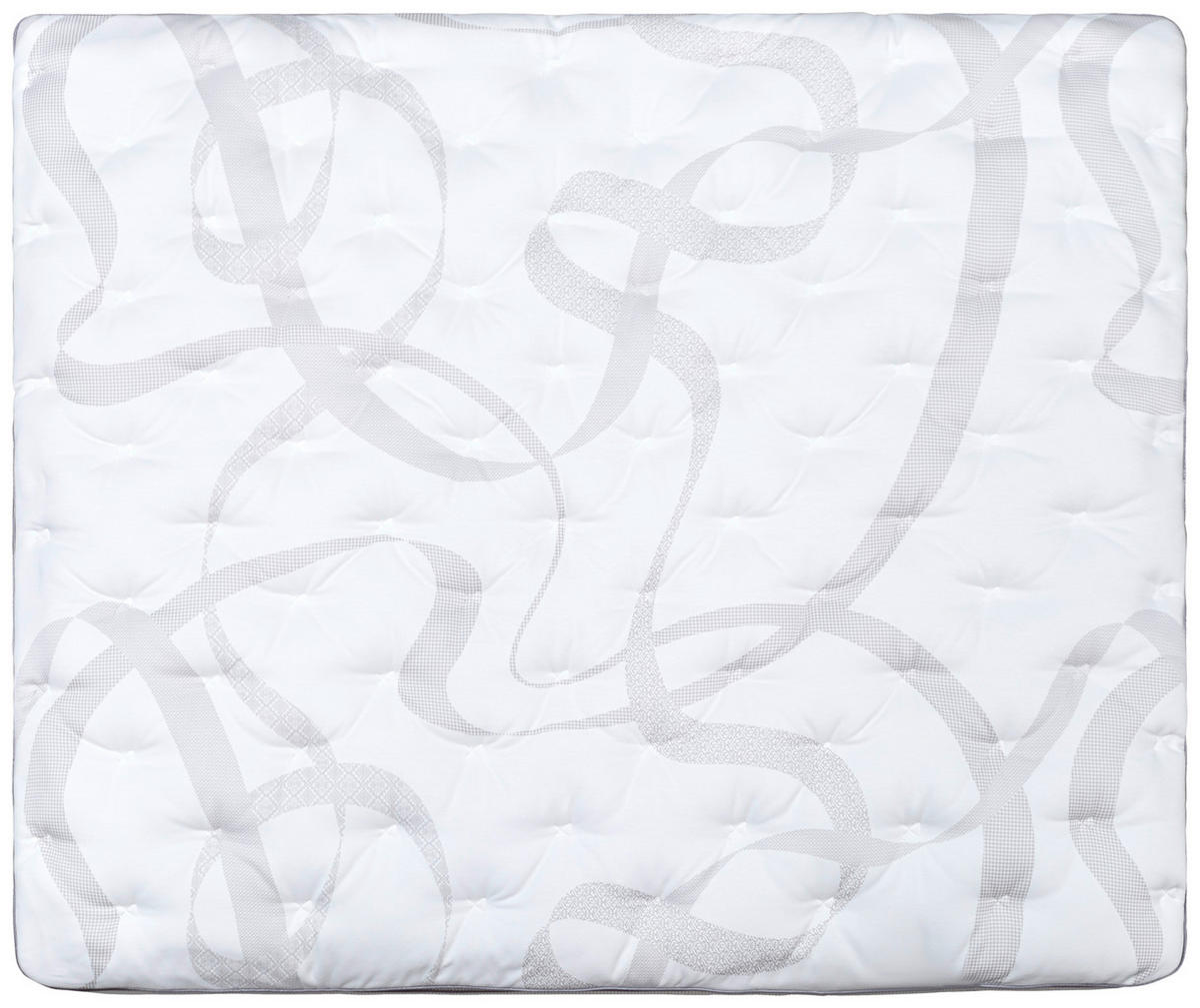 TASCHENFEDERKERNMATRATZE 200/200 cm Höhe ca. 40 cm  - Weiss/Grau, Basics, Textil (200/200cm) - Livetastic