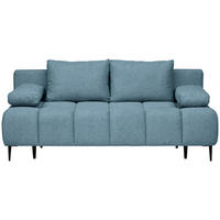 SCHLAFSOFA  mit Liegefunktion Jacquard Blau  - Blau/Schwarz, MODERN, Textil/Metall (204/90/95cm) - MID.YOU