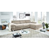 ECKSOFA in Webstoff Greige  - Greige/Silberfarben, Konventionell, Textil/Metall (182/82/260cm) - Trendmanufaktur
