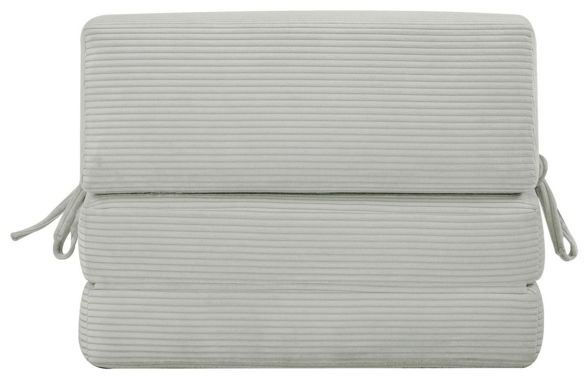 SCHLAFSESSEL Cord Hellgrau    - Hellgrau, Design, Textil/Metall (65/57/81cm) - Livetastic