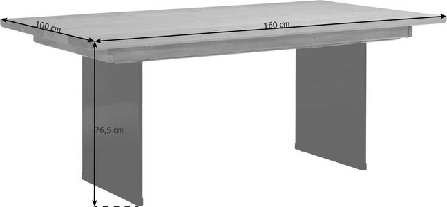 Esstisch Aus Akazienholz Und Metall