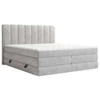 BOXSPRINGBETT 160/200 cm,  in Grau, Bettkasten, Matratzen, H2 + H3 = mittel + fest  - Schwarz/Grau, KONVENTIONELL, Kunststoff/Textil (160/200cm) - Carryhome
