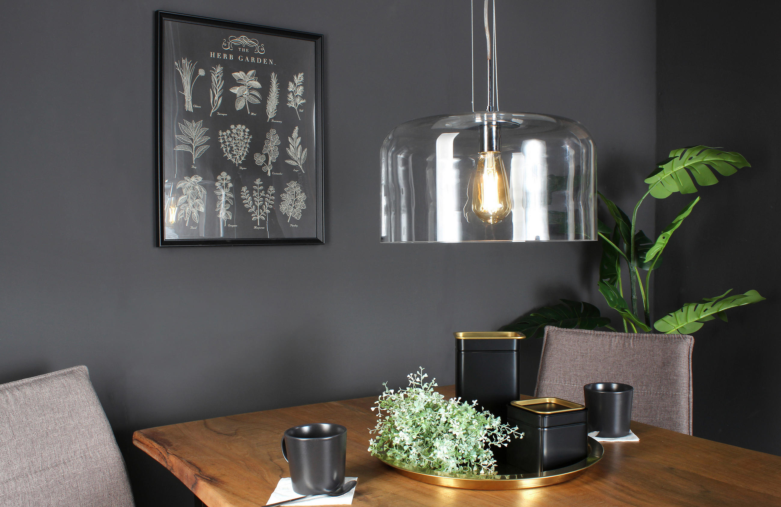 HÄNGELEUCHTE Gibus 35/20 cm   - Transparent, Design, Glas (35/20cm)