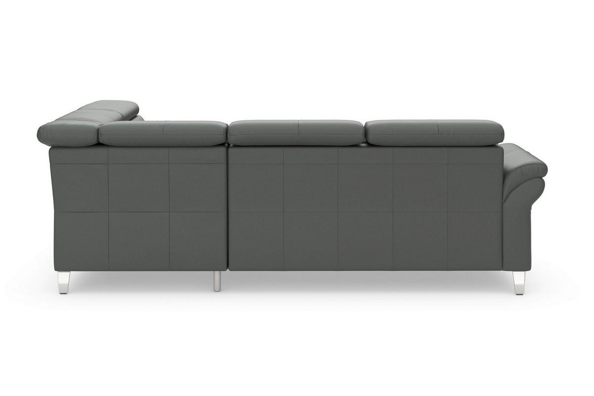 ROHOVÁ SEDAČKA, koža, antracitová - antracitová/chrómová, Basics, kov/koža (245/194cm) - Sit & More