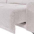 ECKSOFA  in Cord Naturfarben  165/295 cm  - Schwarz/Naturfarben, KONVENTIONELL, Textil/Metall (165/295cm) - Carryhome