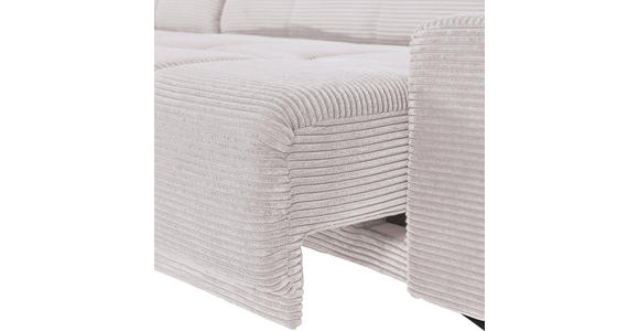ECKSOFA  in Cord Naturfarben  165/295 cm  - Schwarz/Naturfarben, KONVENTIONELL, Textil/Metall (165/295cm) - Carryhome