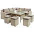 DINING-LOUNGESET Kunststoffgeflecht Aluminium - Taupe/Beige, LIFESTYLE, Glas/Kunststoff (230/230cm) - Amatio DINING-LOUNGESET Kunststoffgeflecht Aluminium - Taupe/Beige, LIFESTYLE, Glas/Kunststoff (230/230cm) - Amatio