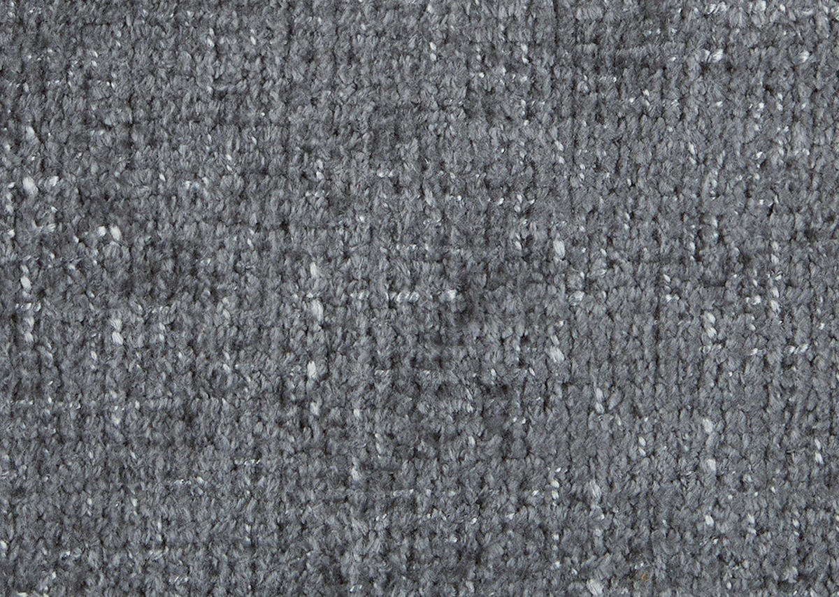 ECKSOFA in Chenille Grau  190/329 cm  - Schwarz/Grau, Design, Textil/Metall (190/329cm) - Beldomo Style