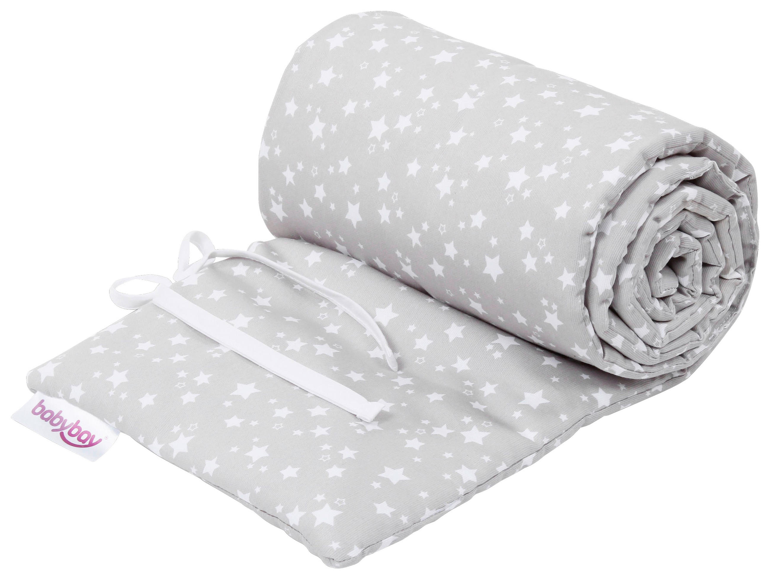 Nestchen Pique Babybay  168/2/24 cm   - Weiß/Grau, Basics, Textil (168/2/24cm) - Babybay