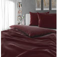 BETTWÄSCHE TANJA Satin 200/200 cm  - Weinrot, Basics, Textil (200/200cm) - Novel