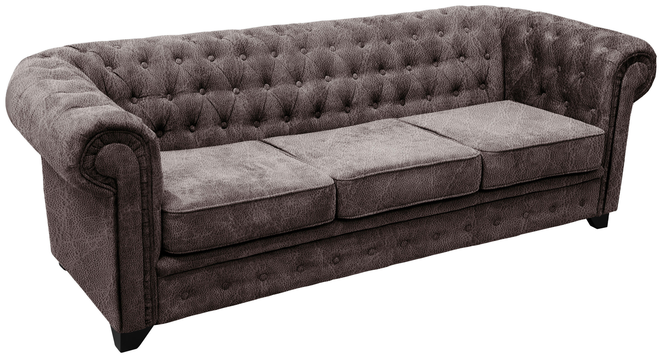 Livetastic POHOVKA CHESTERFIELD, dřevo, textil, kompozitní dřevo, hnědá