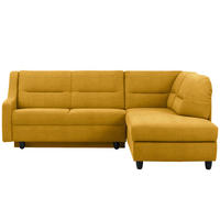 ECKSOFA in Chenille Gelb  226/208 cm  - Gelb/Schwarz, KONVENTIONELL, Textil (226/208cm) - Sedda