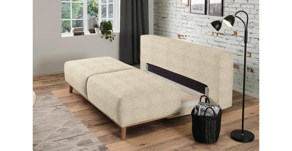 BOXSPRINGSOFA Carla  mit Stoffauswahl, Rücken echt Beige  - Beige, Design, Holz/Textil (203/97/107cm) - Dieter Knoll