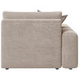 BIGSOFA Cord Beige  - Beige/Schwarz, MODERN, Kunststoff/Textil (117/93/190cm) - Carryhome