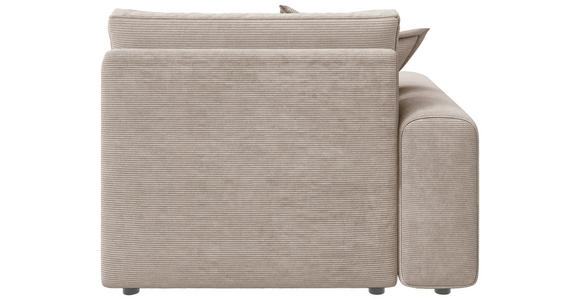BIGSOFA Cord Beige  - Beige/Schwarz, MODERN, Kunststoff/Textil (117/93/190cm) - Carryhome