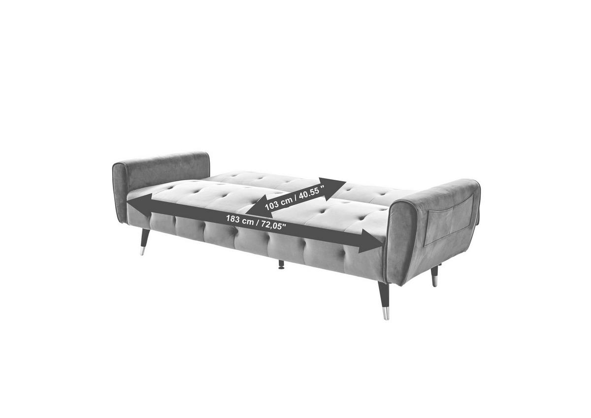 SCHLAFSOFA Samt Grün, Opal  - Goldfarben/Opal, MODERN, Holz/Textil (213/83/83cm) - Livetastic