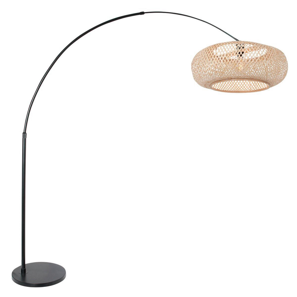 STEHLEUCHTE SPARKLED LIGHT 50/240/230 cm  - Beige/Schwarz, Trend, Naturmaterialien/Metall (50/240/230cm)