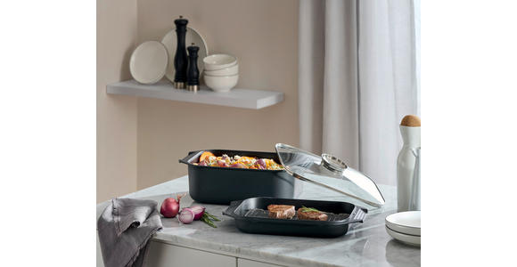 BRÄTER - Klar/Schwarz, Basics, Glas/Metall (34,5/24,5/12,2cm) - Homeware Profession.
