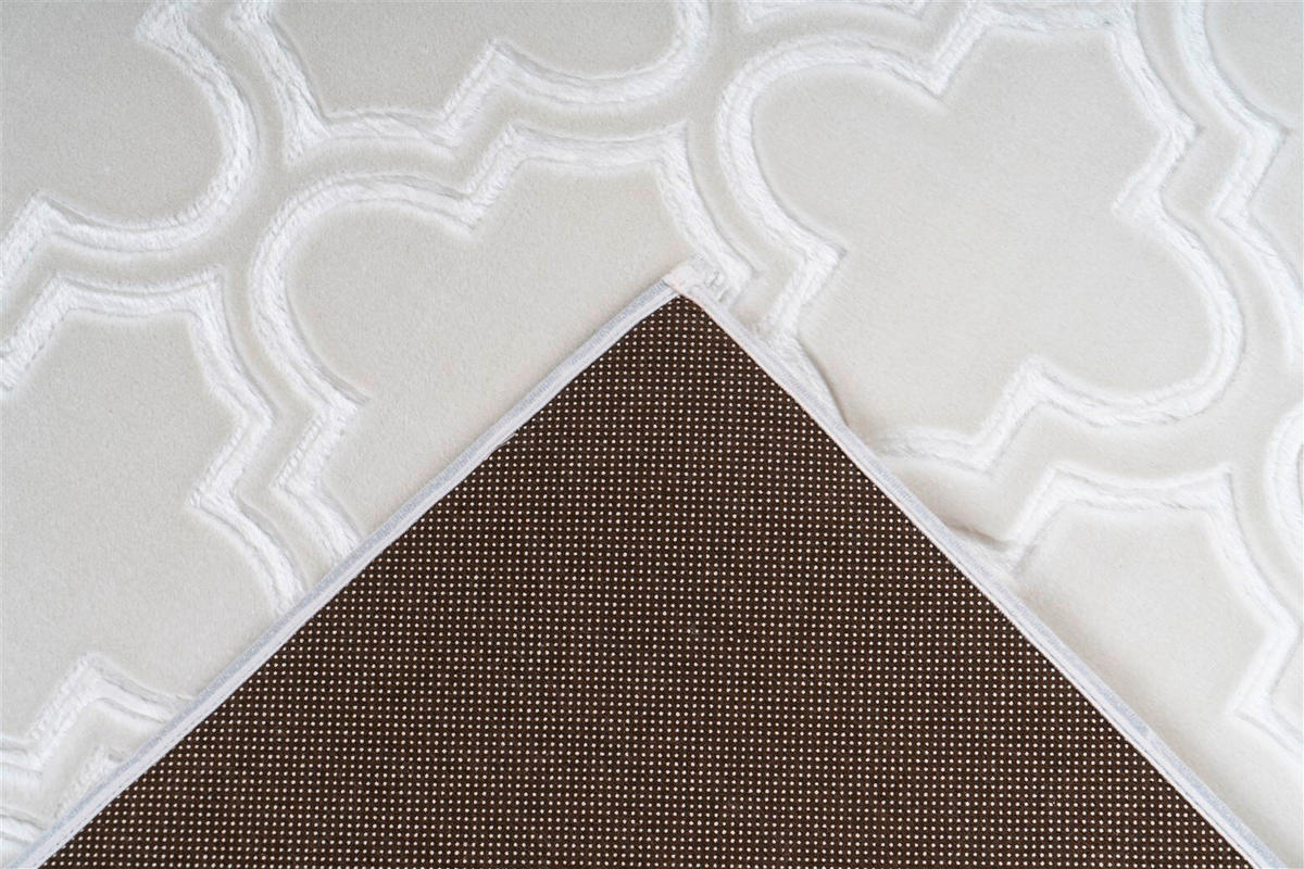 LÄUFER 80/150 cm Monroe 100 Weiß Weiß  - Weiß, KONVENTIONELL, Kunststoff/Textil (80/150cm)