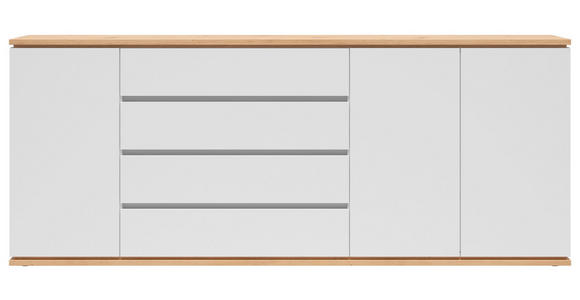 SIDEBOARD  230/81/42 cm 4 Schublade(n)  - Weiß/Eiche Artisan, MODERN, Holzwerkstoff (230/81/42cm) - Xora