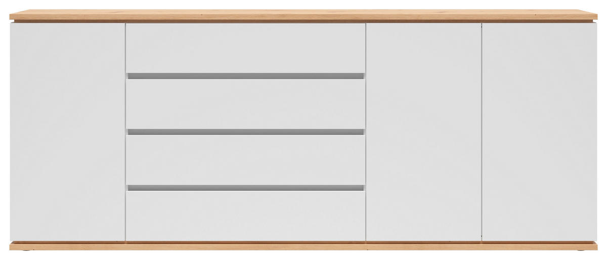 SIDEBOARD  230/81/42 cm 4 Schublade(n)  - Weiß/Eiche Artisan, MODERN, Holzwerkstoff (230/81/42cm) - Xora