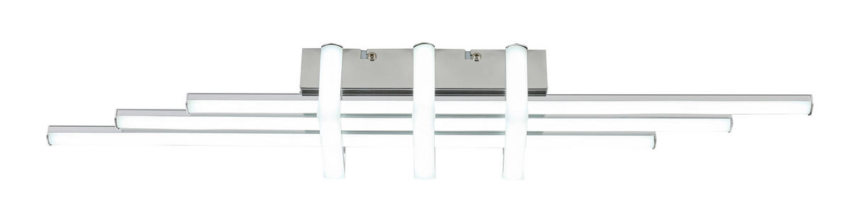 DECKENLEUCHTE 25 W    62/10,5/8 cm  - Chromfarben, Trend, Kunststoff/Metall (62/10,5/8cm) - Collett's Monde