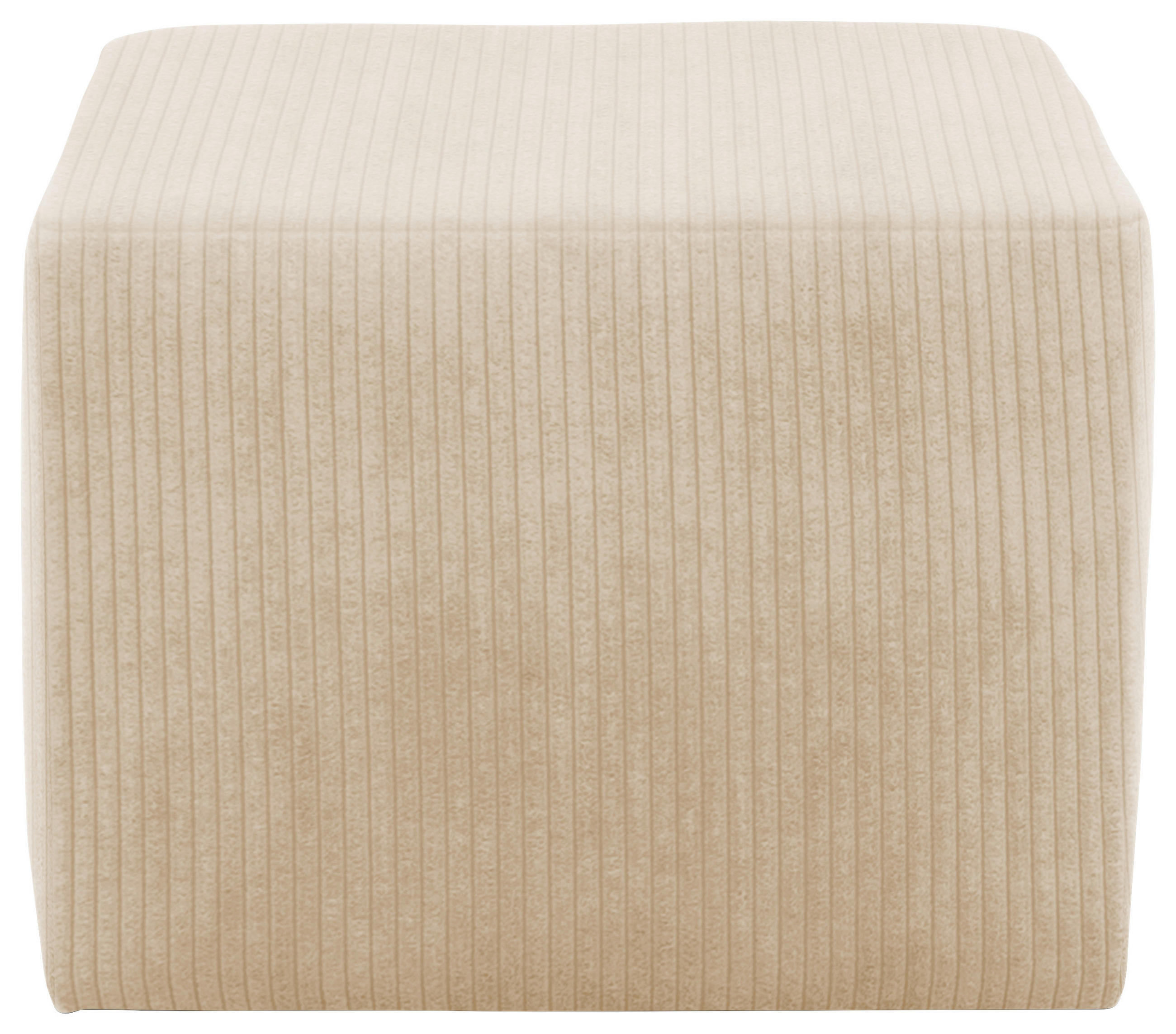 HOCKER Cord, Mikrofaser Creme  - Creme/Schwarz, Design, Kunststoff/Textil (59/44/59cm) - MID.YOU