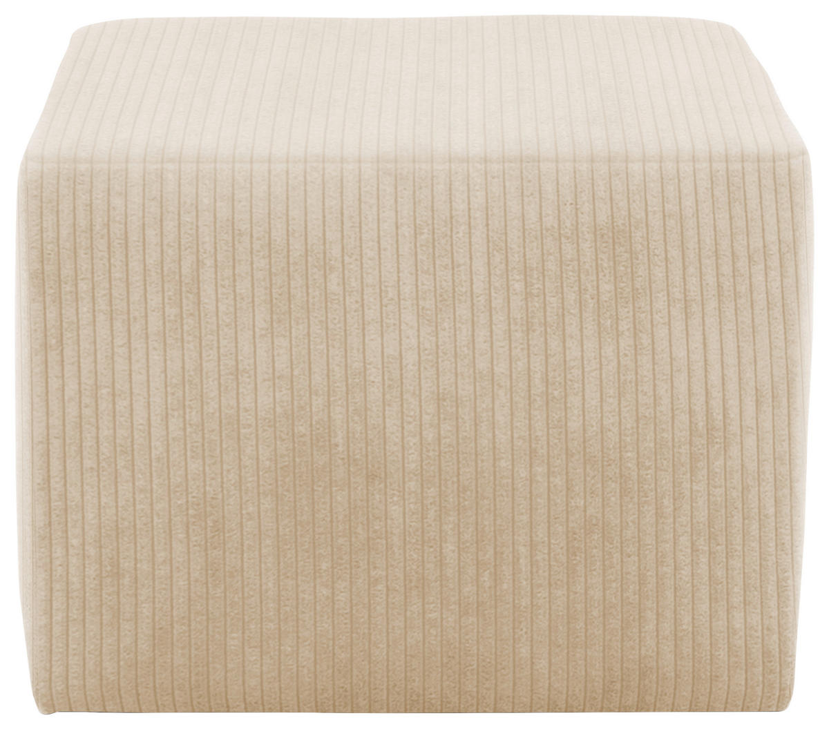 HOCKER Cord, Mikrofaser Creme  - Creme/Schwarz, Design, Kunststoff/Textil (59/44/59cm) - MID.YOU