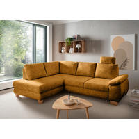ECKSCHLAFSOFA Struktur Goldfarben  - Wildeiche/Goldfarben, Modern, Holz/Textil (206/265cm) - Livetastic