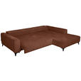 ECKSOFA  in Chenille Rostfarben  279/222 cm  - Rostfarben/Schwarz, KONVENTIONELL, Kunststoff/Textil (279/222cm) - Hom`in