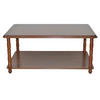 COUCHTISCH Kautschukholz massiv 58,5/89/40 cm rechteckig Nussbaumfarben  - Nussbaumfarben, KONVENTIONELL, Holz/Holzwerkstoff (58,5/89/40cm) - MID.YOU