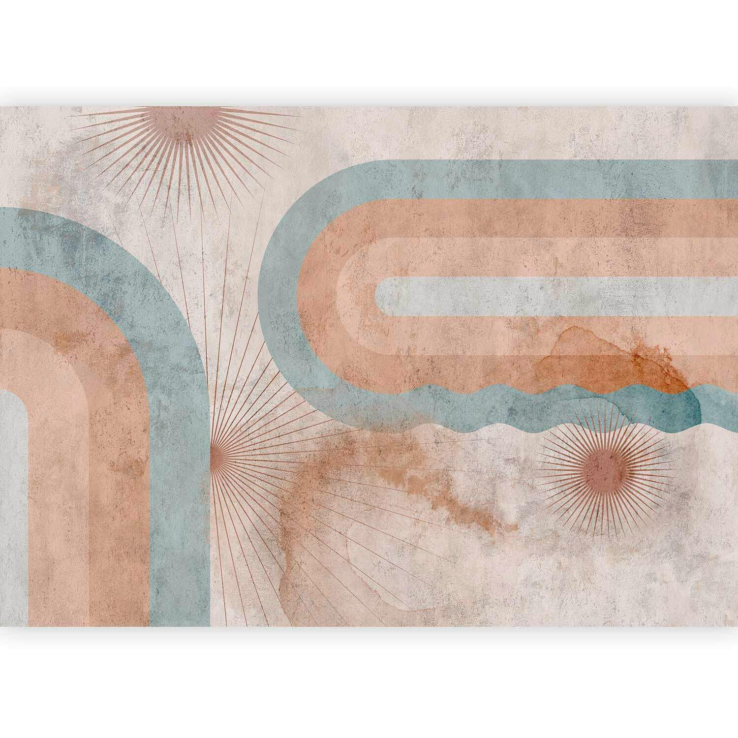 FOTOTAPETE  - Pastellblau/Koralle, LIFESTYLE, Textil (400/280cm) - artgeist