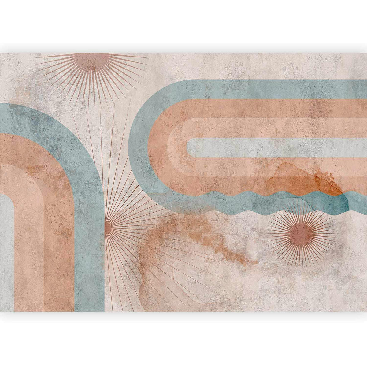 FOTOTAPETE  - Pastellblau/Koralle, LIFESTYLE, Textil (400/280cm) - artgeist