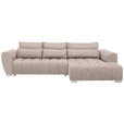 ECKSOFA in Webstoff Beige  - Beige/Silberfarben, MODERN, Kunststoff/Textil (304/218cm) - Carryhome