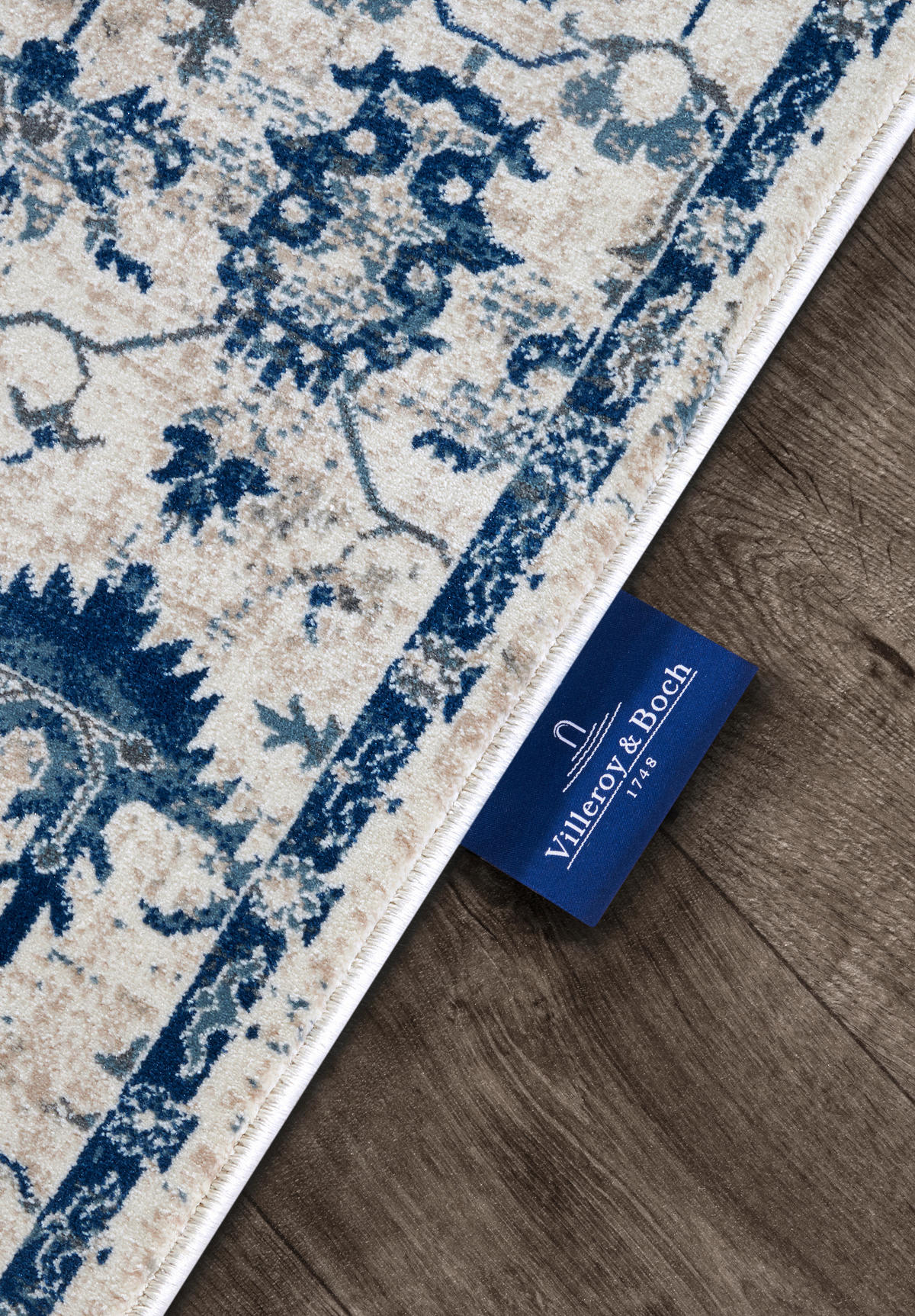 LÄUFER 80/240 cm Kollektion 1869 Blau, Creme  - Blau/Creme, Design, Kunststoff (80/240cm) - Villeroy & Boch