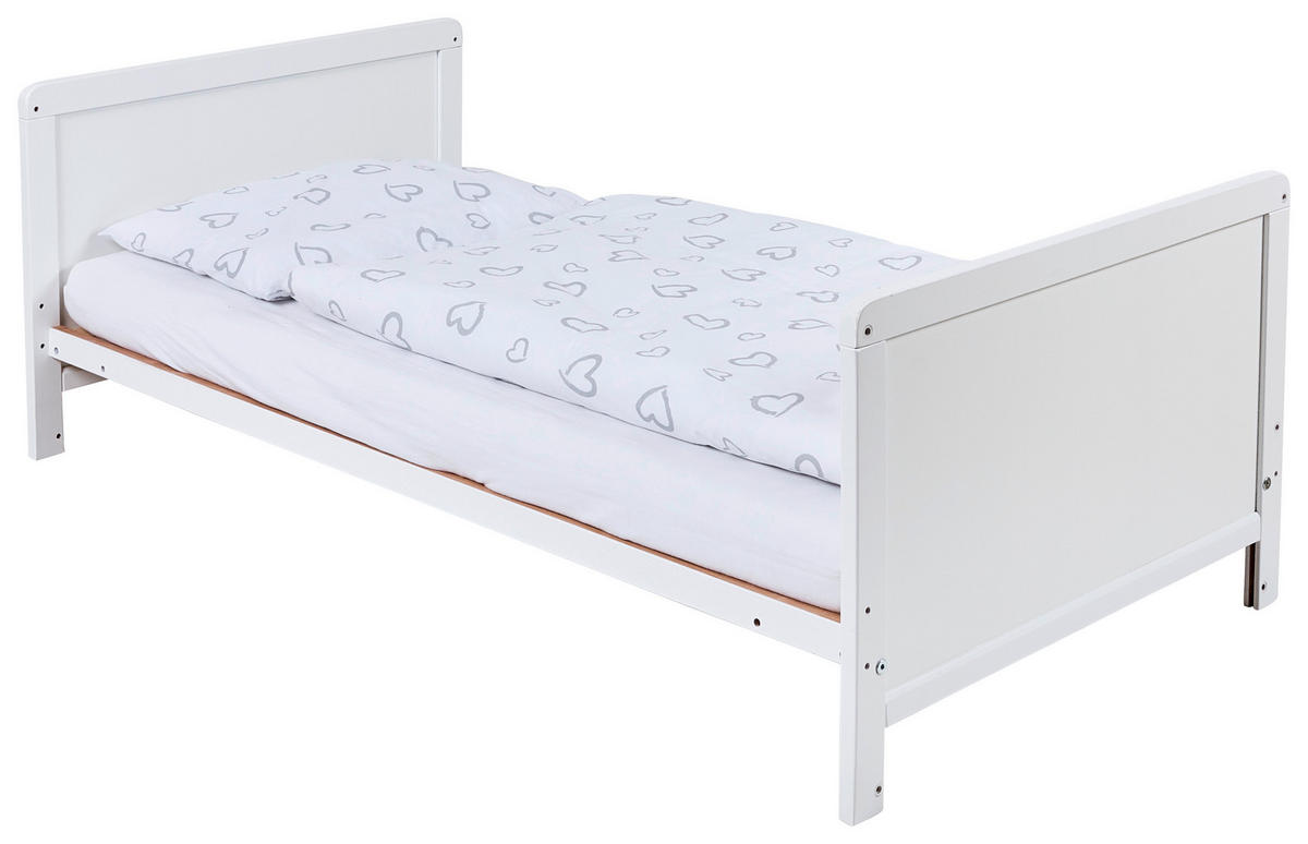KOMPLET ZA DJEČJI KREVETIĆ   - bijela/siva, Lifestyle, tekstil/drvo (144,5/74,5/82cm) - My Baby Lou
