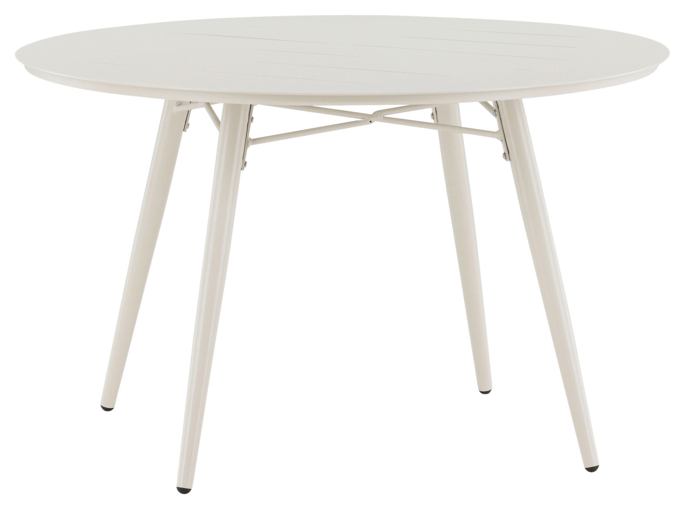 UTEBORD metall rund  - beige, Klassisk, metall (120/120/75cm) - Gardenson