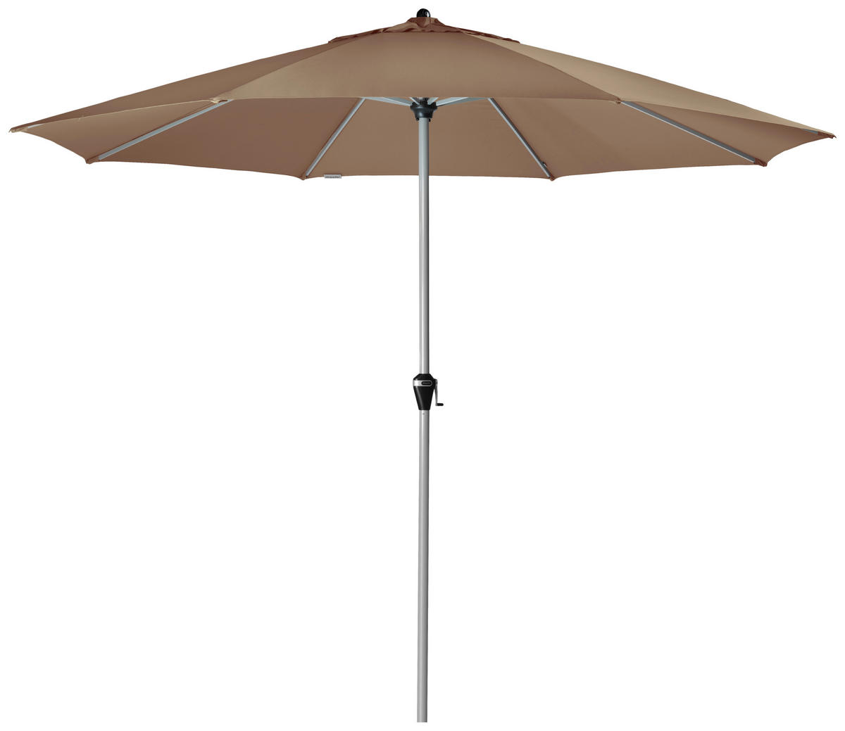SONNENSCHIRM 380 cm Greige  - Greige/Silberfarben, Basics, Textil/Metall (380/380cm) - Doppler