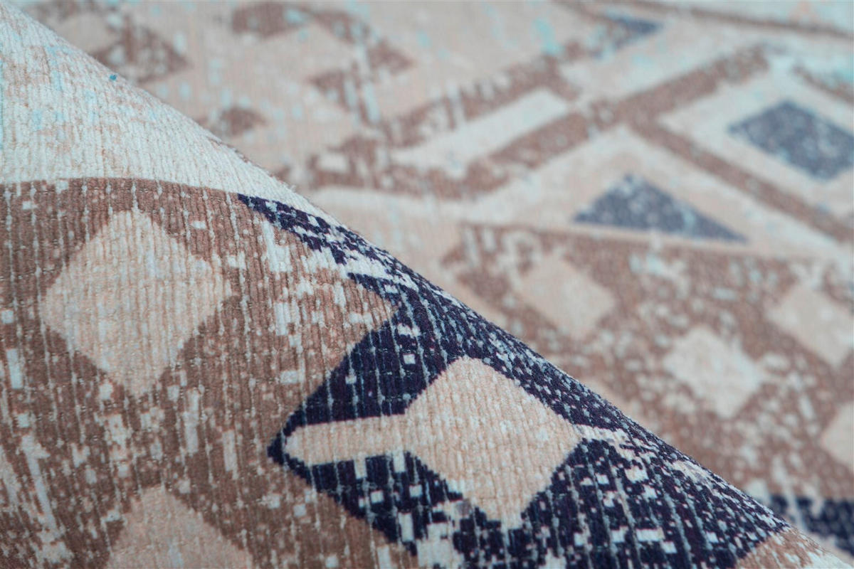 BĚHOUN, 80/150 cm, modrá, vícebarevná - modrá/vícebarevná, Konvenční, textil (80/150cm)