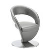 STUHL  in Stahl Mikrofaser  - Edelstahlfarben/Hellgrau, Design, Textil/Metall (62/86/61cm) - Moderano