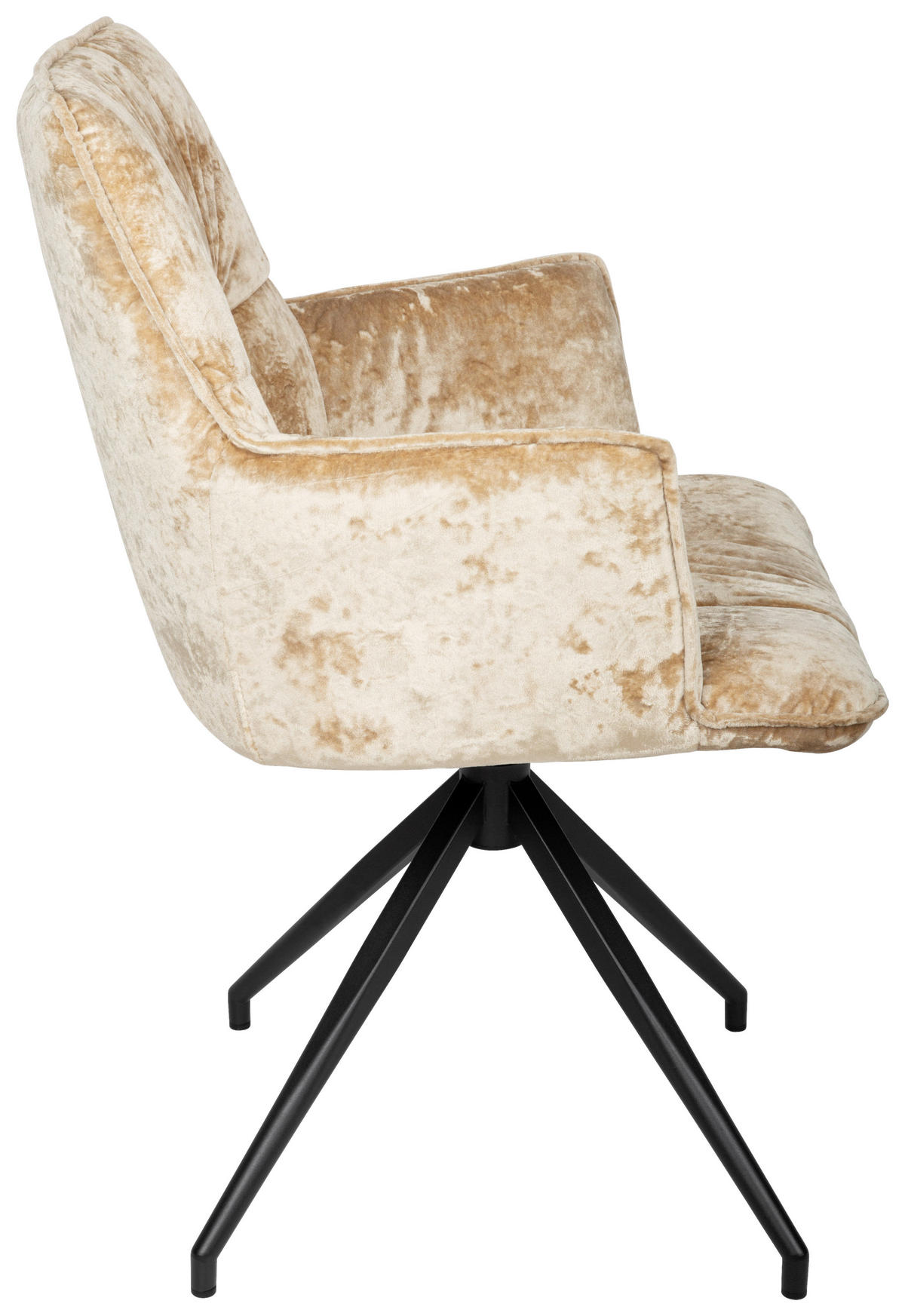 ARMLEHNSTUHL  in Eisen Samt  - Taupe/Schwarz, Design, Textil/Metall (59/89,5/63cm) - Novel