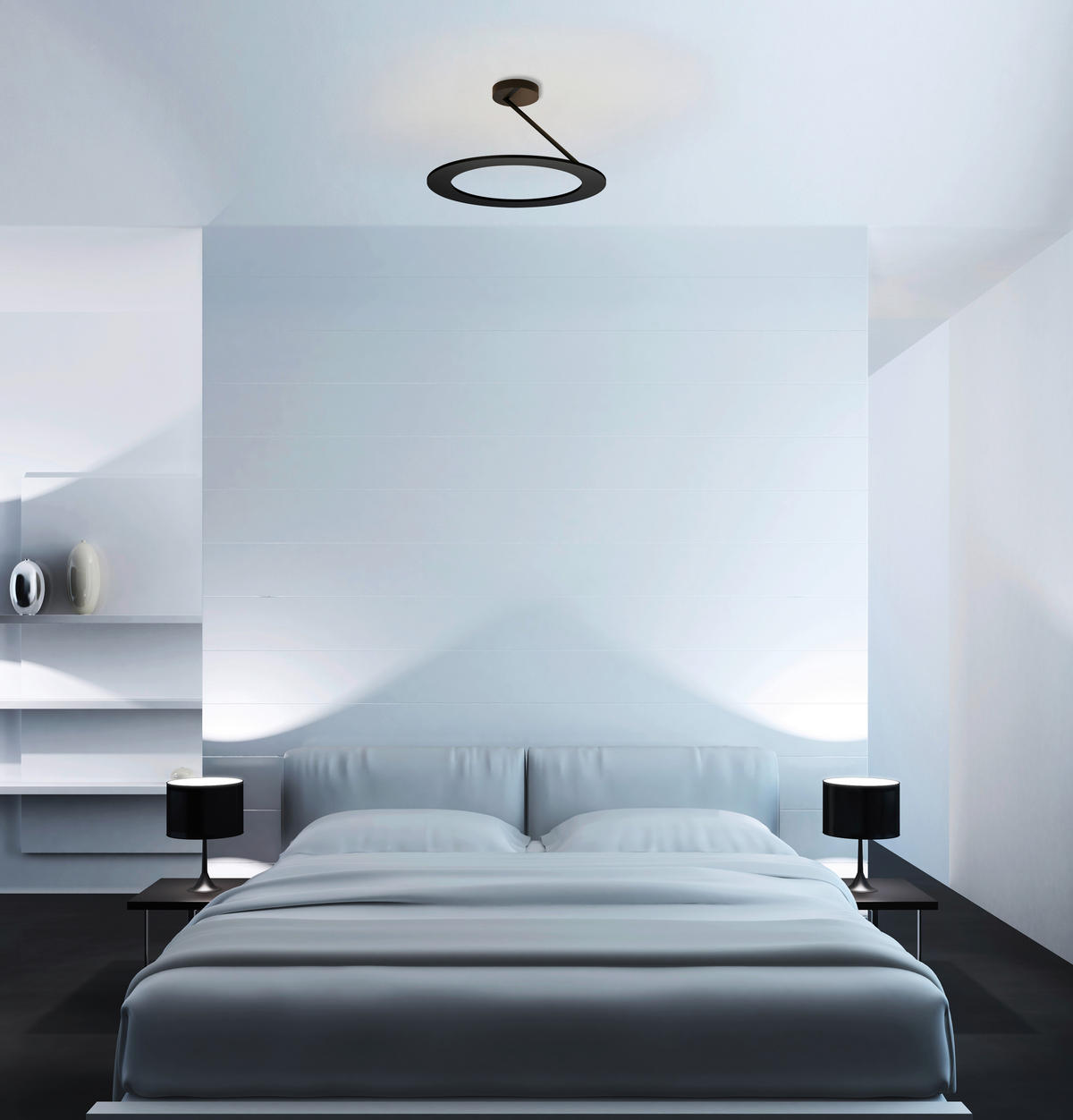 LED-DECKENLEUCHTE 45/20 cm   - Schwarz, Design, Metall (45/20cm) - BOPP