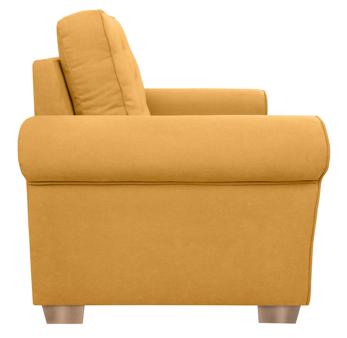 SESSEL in Gelb  - Gelb/Buchefarben, Design, Holz/Textil (93/89/82cm) - MID.YOU