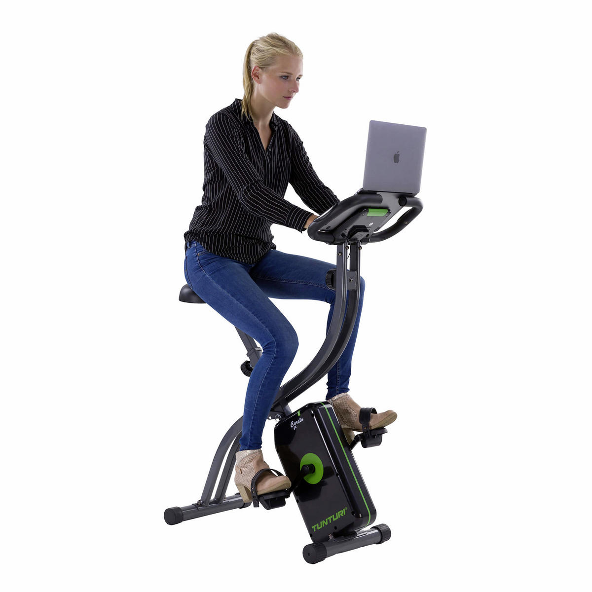 HEIMTRAINER FIT B20 X-BIKE - Schwarz/Grün, KONVENTIONELL, Kunststoff/Metall (94,5/46/116cm) - Tunturi