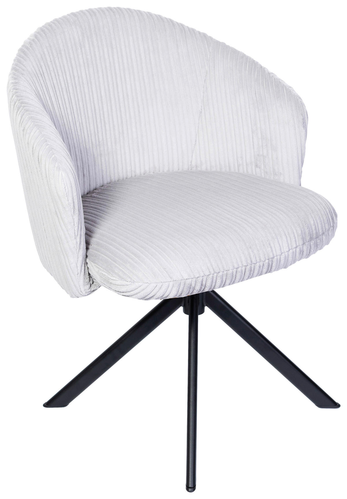 ARMLEHNSTUHL  in Schmiedeeisen Feincord  - KONVENTIONELL, Textil/Metall (61/82/59cm) - Stylife