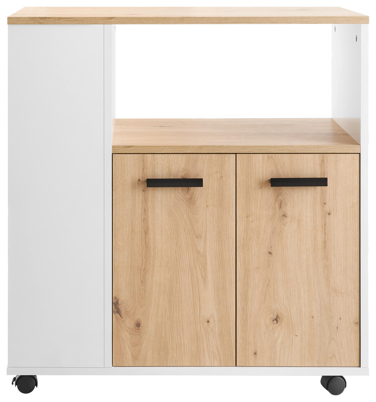 BARWAGEN in Weiß, Eiche Artisan  - Weiß/Eiche Artisan, Design, Holzwerkstoff/Kunststoff (75/79,5/40cm) - MID.YOU