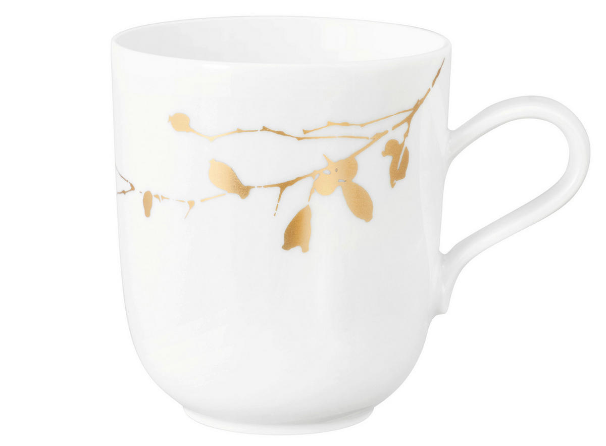 KAFFEMUGG Liberty  - vit/guldfärgad, Basics, keramik (0,4l) - Seltmann Weiden
